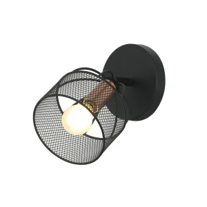 Luminaria de pared Larosa negro y cobre Tecnohome luz cálida 3000k