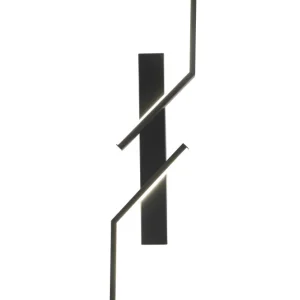 Luminaria de pared Perisco Tecnohome negro luz cálida 3000k