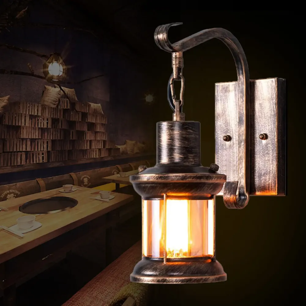 TimelessGlow – Candeeiro de Parede Antigo para Sótão e Interior