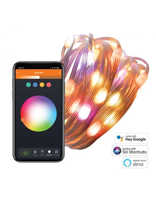 Tira de Luzes Smart Muvit iO Dreamcolor Mini LED 5 metros Wi-Fi Multicolor