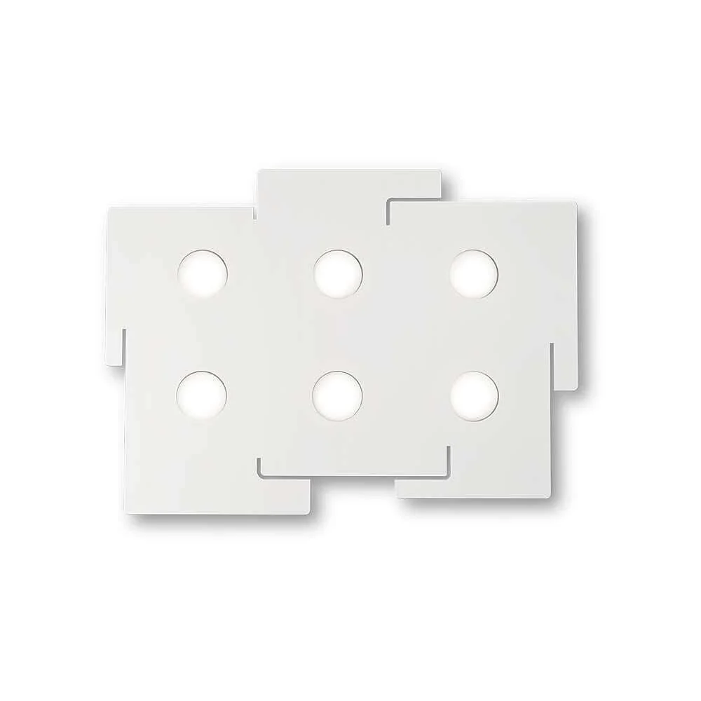 Totem de luz de teto 6-Flg. Branco