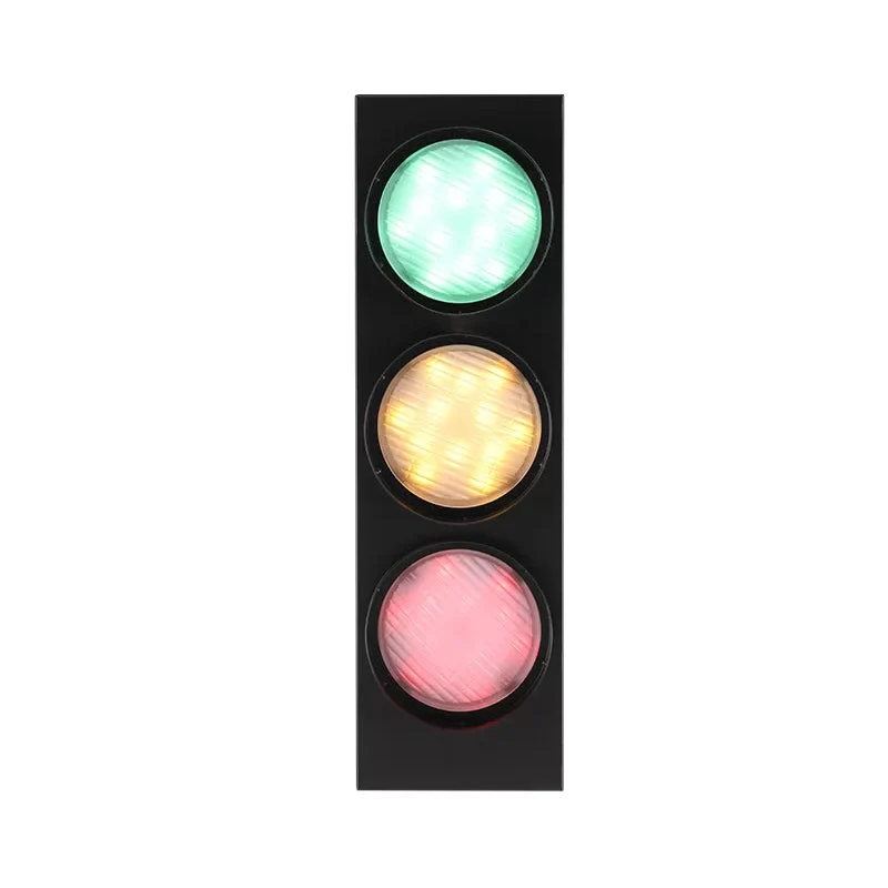 TrafficLight - Candeeiro de Parede Moderno em Forma de Semáforo com 3 Luzes em Preto para Corredor