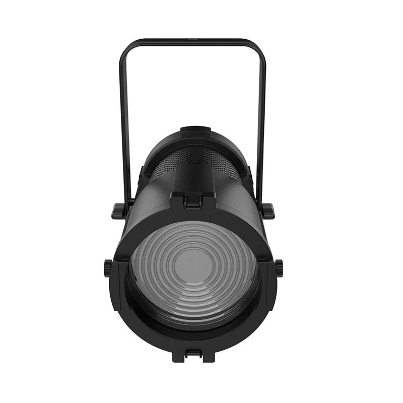 Triton Blue FR-3200-200 – Fresnel LED bicolor 200 W (3200–6500 K) con zoom manual 10°–35° e incluye visera