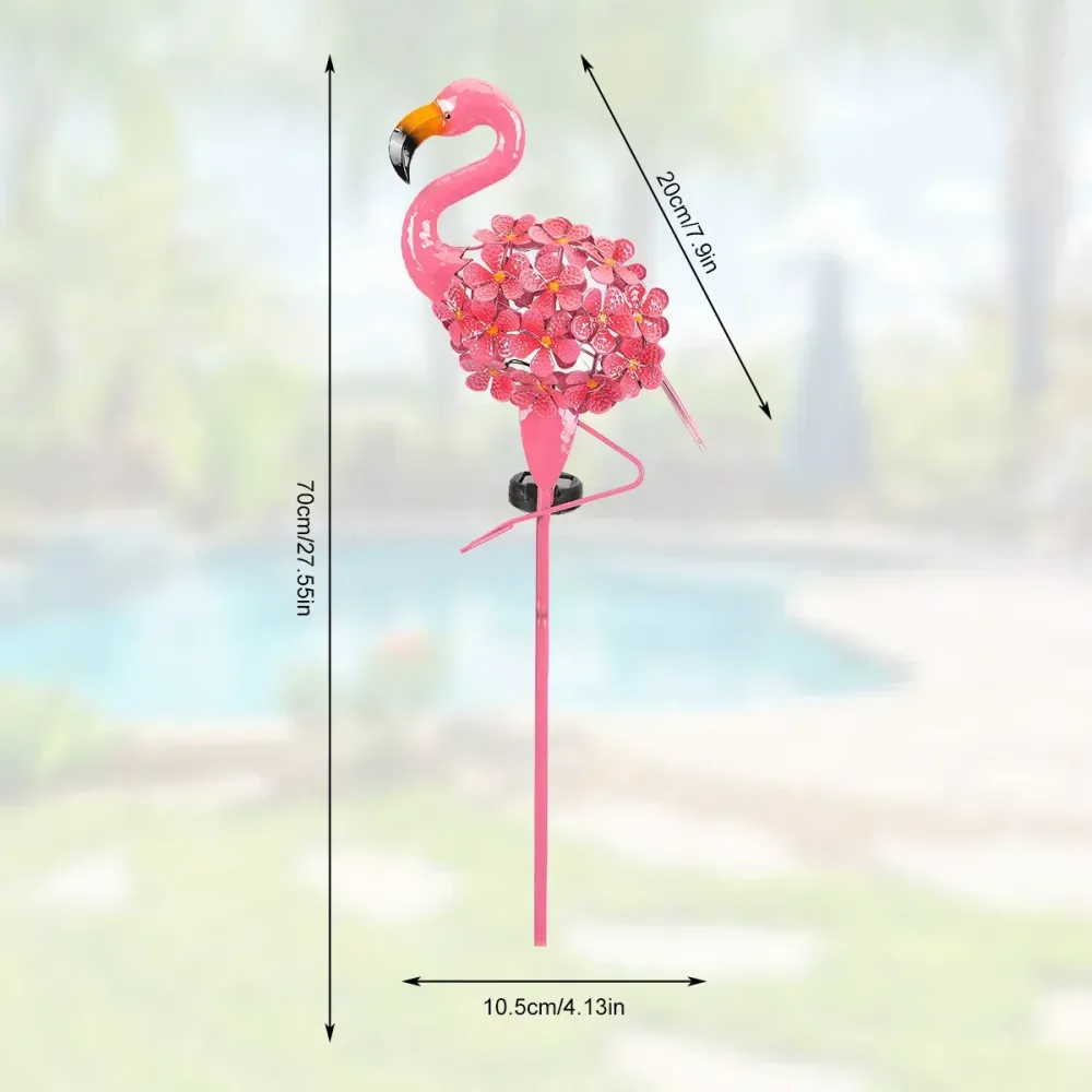 TropiGlow – Lâmpada de Jardim Solar Flamingo – Luz Decorativa LED para Exterior, Resistente ao Tempo e Energia Solar