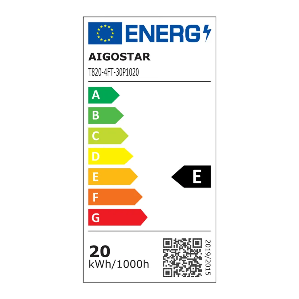 TUBO DE LUZ LED MEIO ALUMÍNIO MEIO PLÁSTICO T8 1,2M 20W