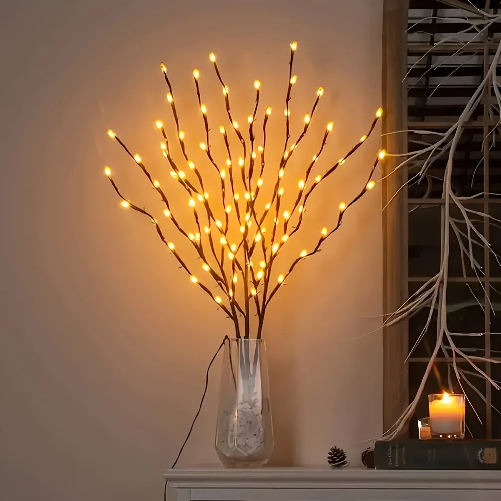 TwinkleBranch - 20 Lâmpadas LED para Tecto, Alimentadas Pilhas, Iluminação Decorativa