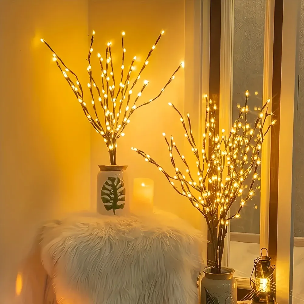TwinkleBranch - 20 Lâmpadas LED para Tecto, Alimentadas Pilhas, Iluminação Decorativa
