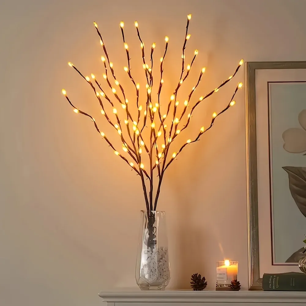 TwinkleBranch - 20 Lâmpadas LED para Tecto, Alimentadas Pilhas, Iluminação Decorativa