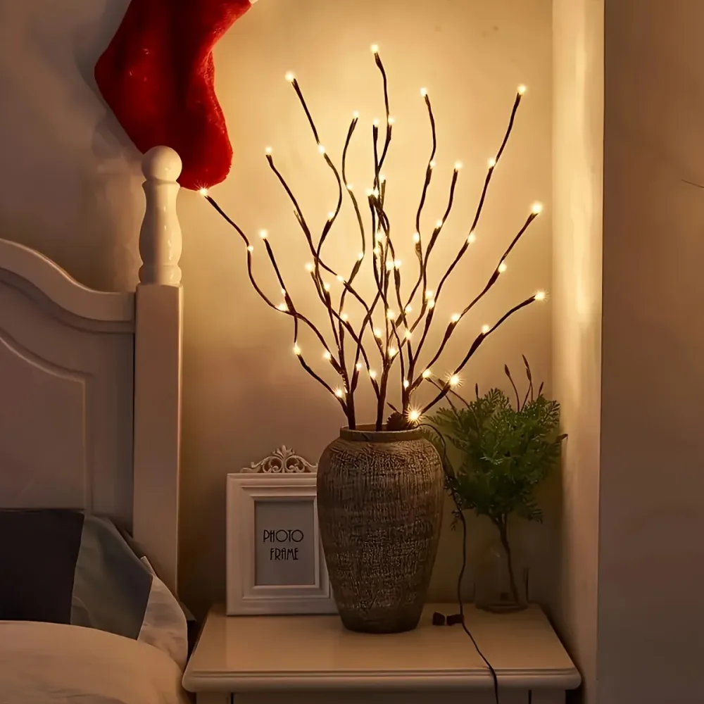 TwinkleBranch - 20 Lâmpadas LED para Tecto, Alimentadas Pilhas, Iluminação Decorativa
