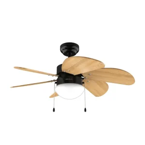 Ventilador de Teto 50W com Lâmpada, 6 Pás Reversíveis, Função Inverno e Verão, Cecotec