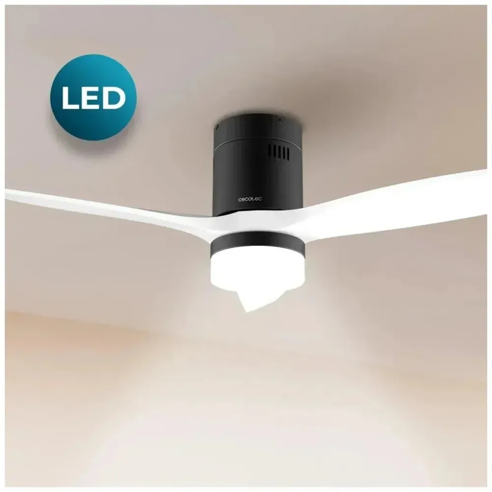 Ventilador de teto 52 Cecotec, com WiFi, luz LED, 6 velocidades, modo inverno e verão