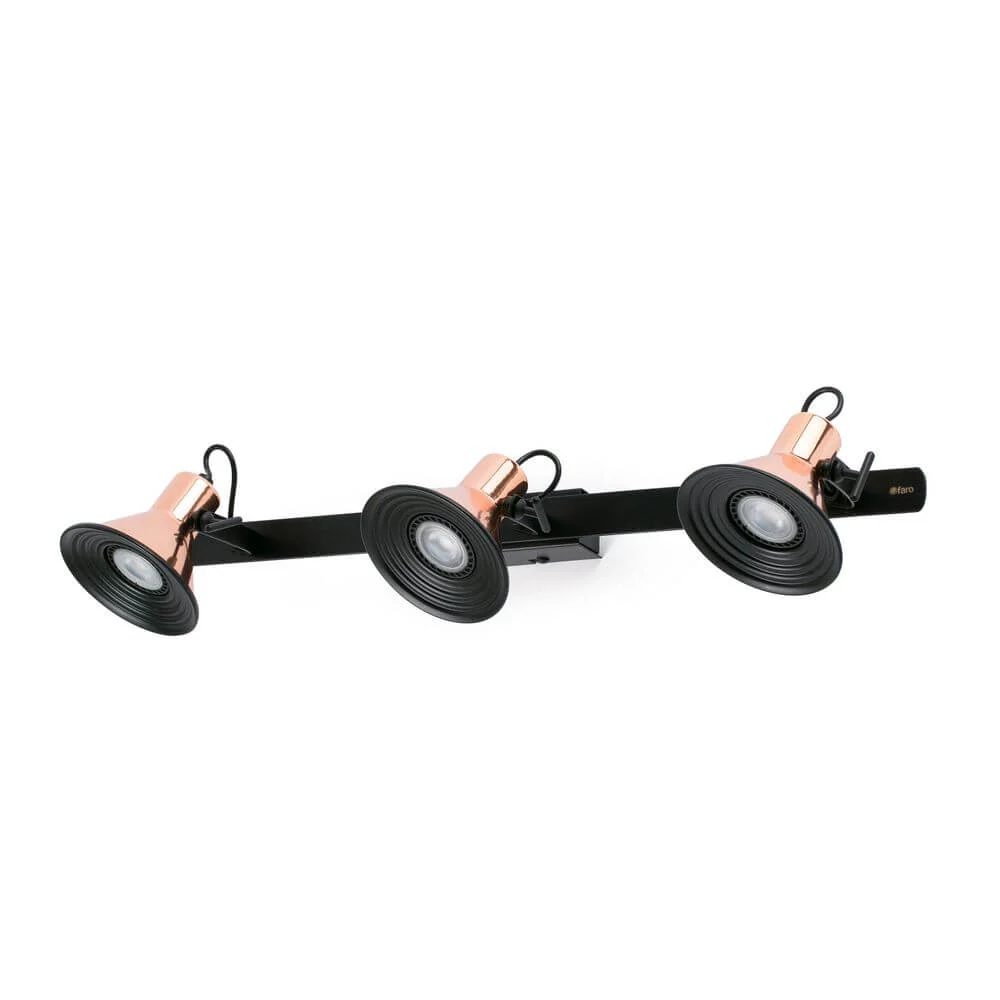Wand Spotlight Cup-3 3-FLAME COOBS, BLACK