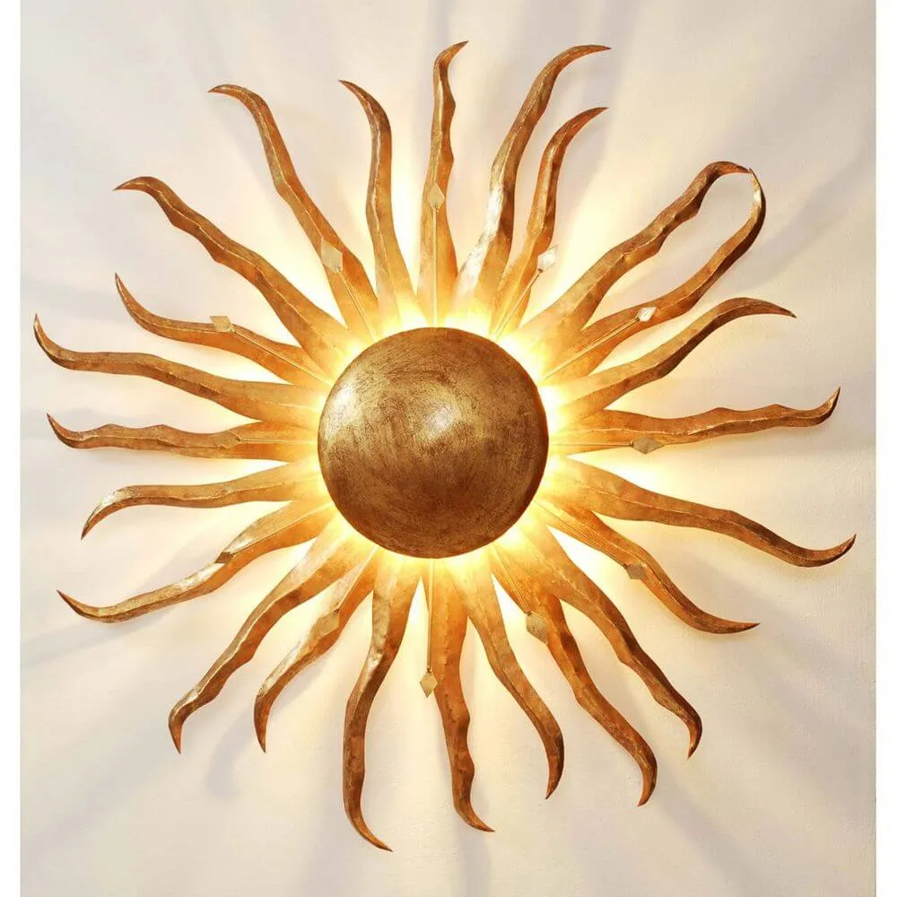 Xxl lâmpada de parede sol gigante Ø 100cm Gold -olored