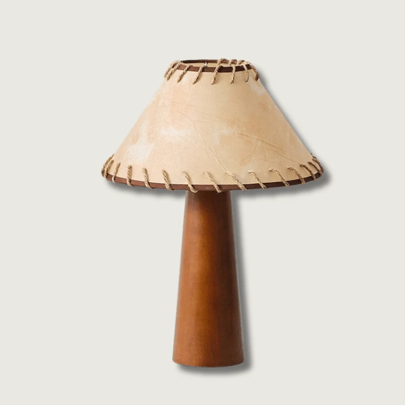 ZenGlow - Candeeiro de Mesa Wabi-Sabi em Madeira