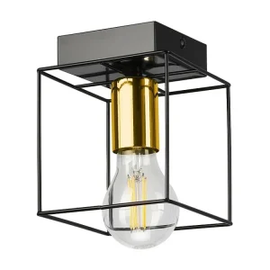 Candeeiro de Teto Mika, Preto, 17x13x13 cm, EPIKASA para Quarto e Sala de Estar