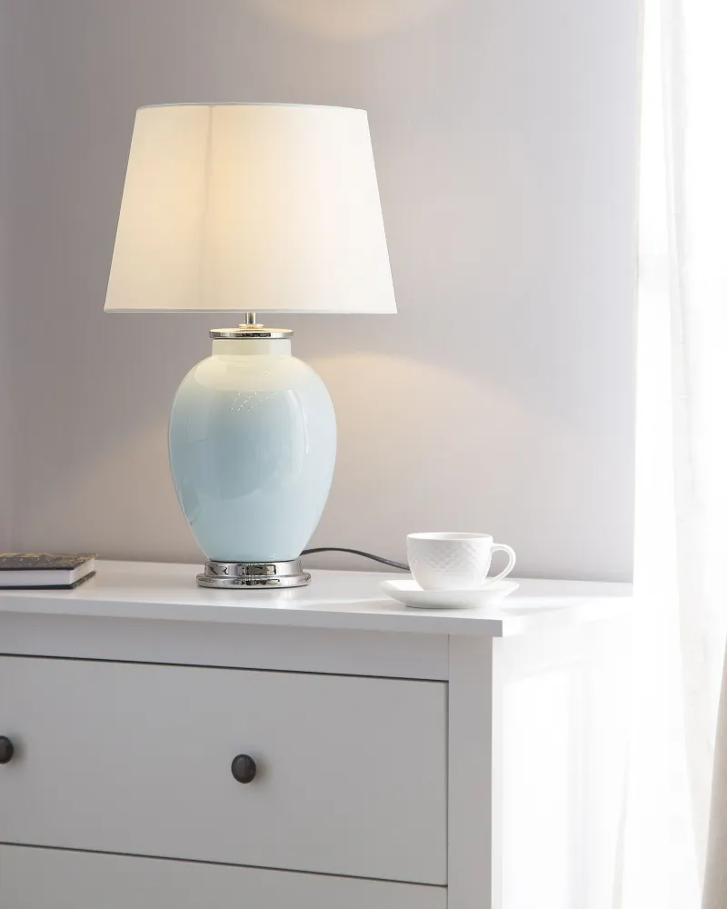 Ceramic Table Lamp Blue BRENTA