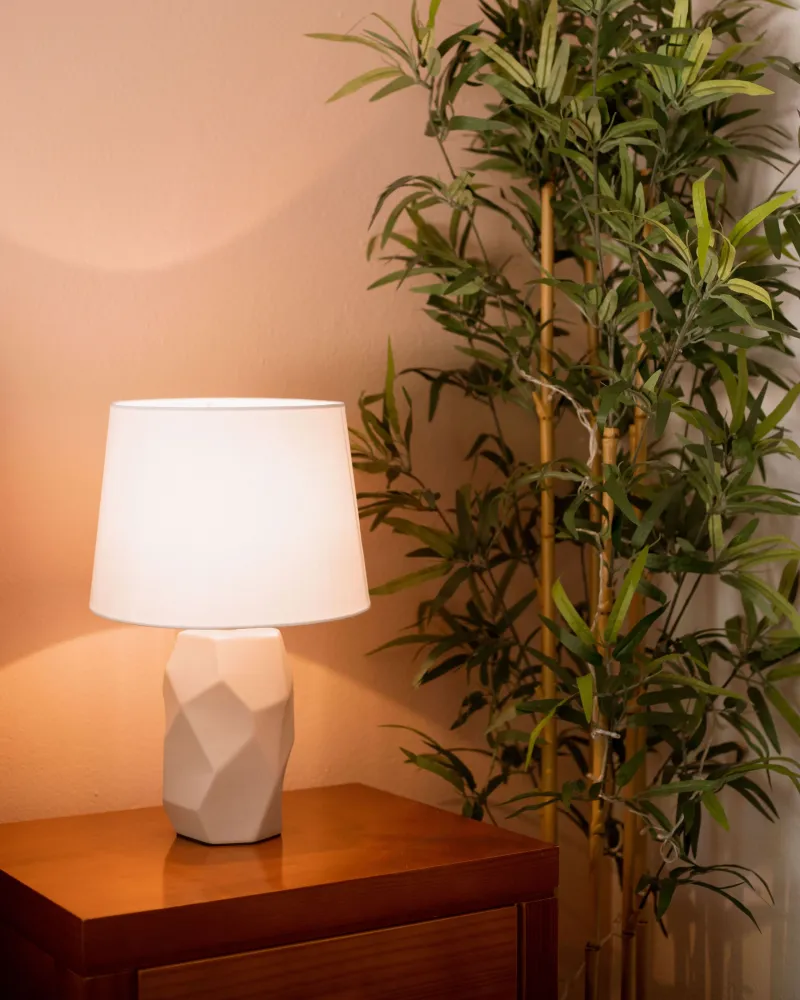 Ceramic Table Lamp Pink ELIA