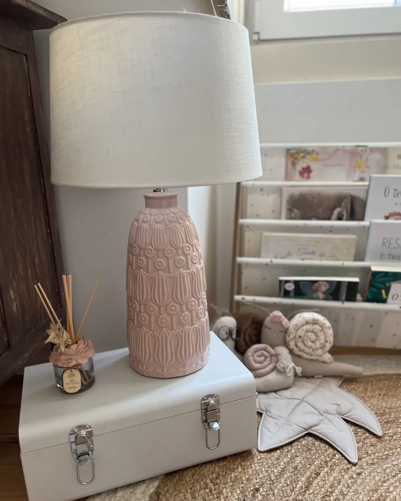 Ceramic Table Lamp Pink ZARIMA