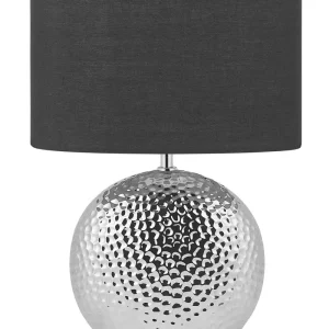 Ceramic Table Lamp Prateado NASVA com Suspensão Ajustável