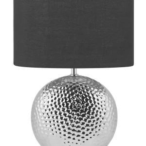 Ceramic Table Lamp Prateado NASVA com Suspensão Ajustável