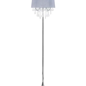 Crystal Floor Lamp Grey EVANS com Certificação Inmetro | Entrega Rápida