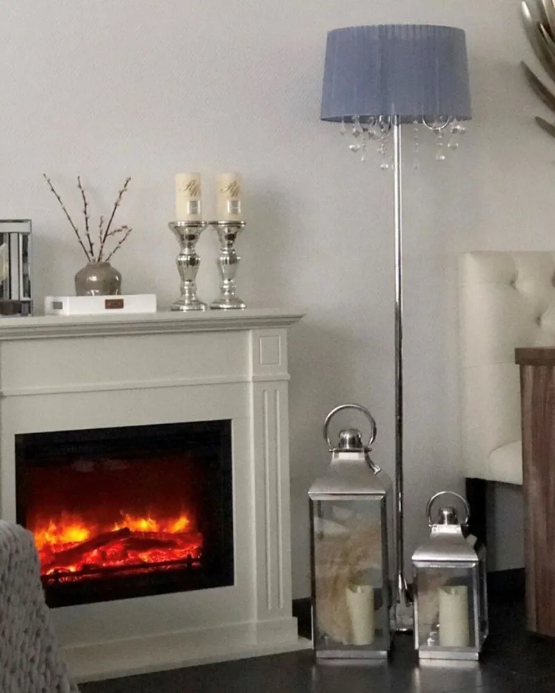 Crystal Floor Lamp Grey EVANS com Certificação Inmetro | Entrega Rápida