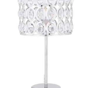 Crystal Table Lamp Cromo TENNA Altura Ajustável