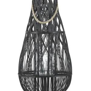 Lantern TONGA Wood Carvão com Lâmpada de Filamento