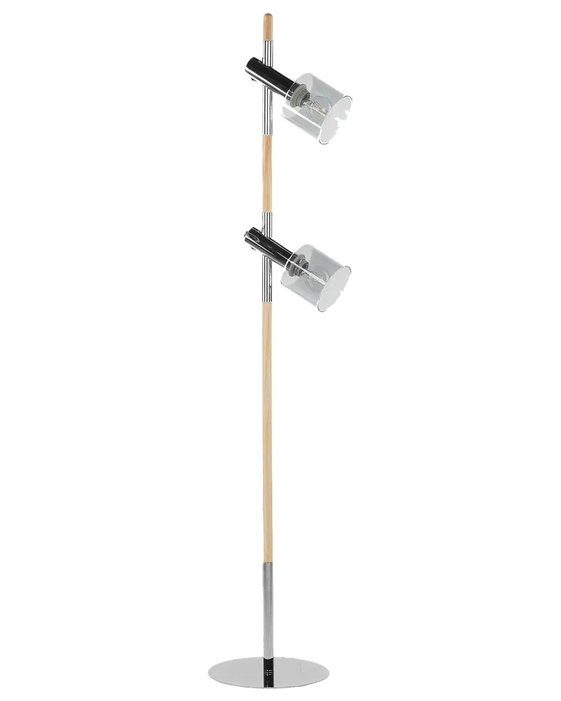 2 Light Floor Lamp Visível Shades OWENS em Bronze Escovado