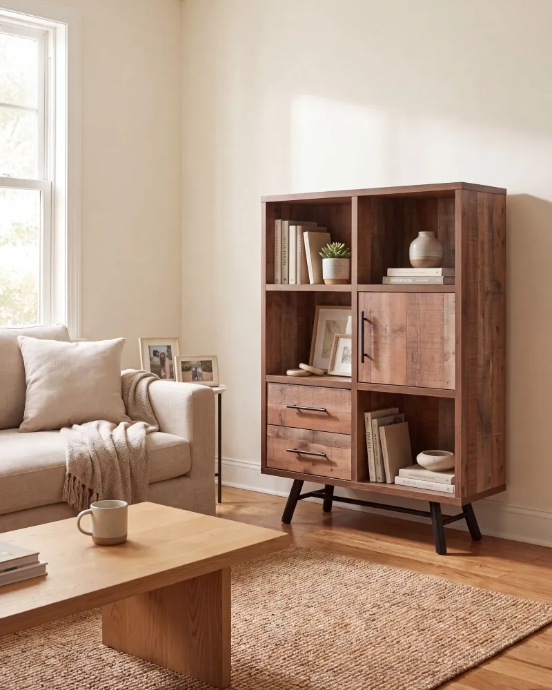 2 Light Floor Lamp Visível Shades OWENS em Bronze Escovado