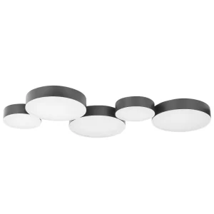 Luminária de Chão 5 Light Metálico LED Ceiling Lamp Black LUGA