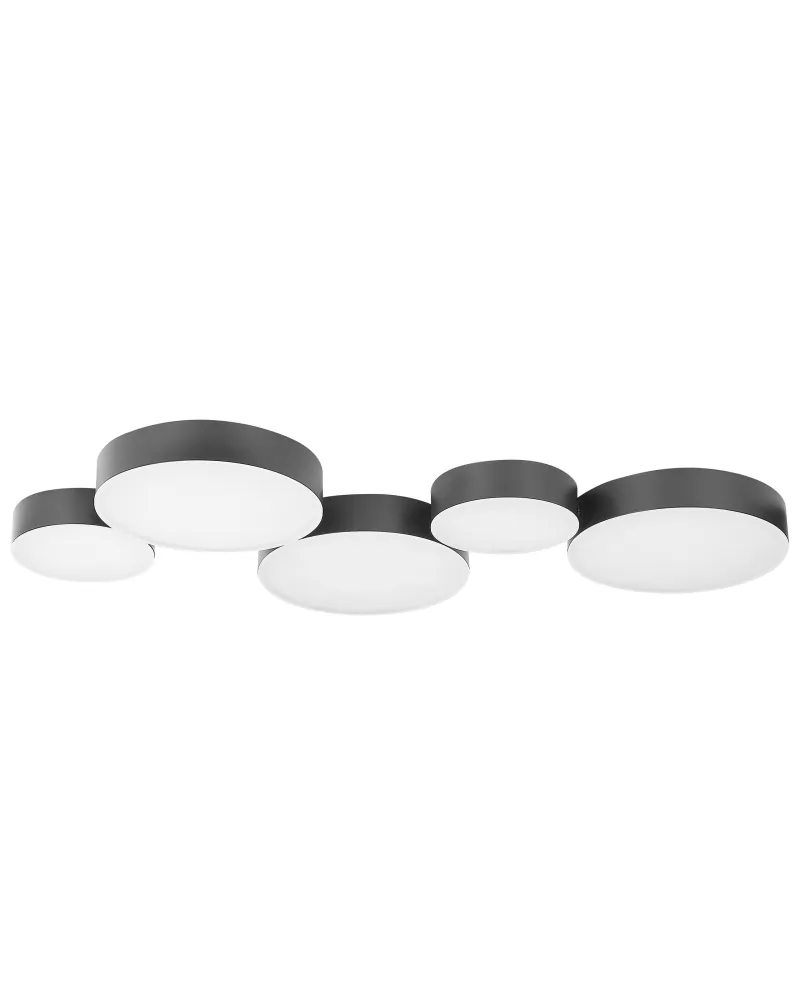 Luminária de Chão 5 Light Metálico LED Ceiling Lamp Black LUGA