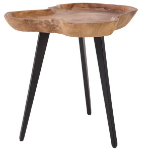 Teak Side Table Light Wood ELSA