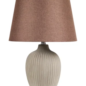 Abajur de Mesa Ceramic Table Lamp Marrom FERGUS