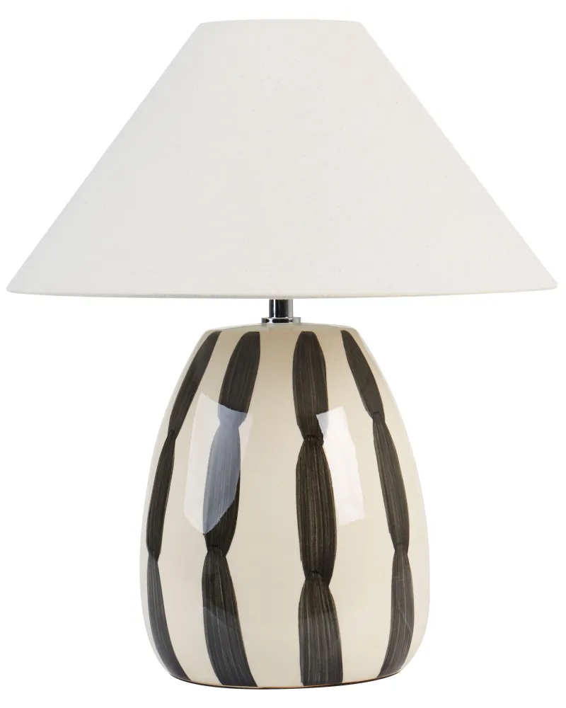 Barro Table Lamp Beige and Black LUCHETTI