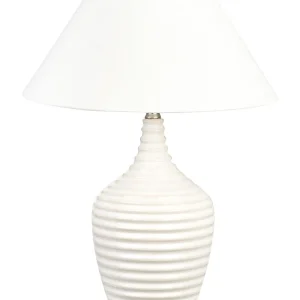 Bulbo de Vidro Fosco Ceramic Table Lamp Bege claro CELESTE