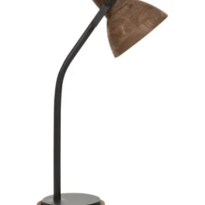 Bulbo de Vidro Fosco Mango Wood Desk Lamp Dark KOLAR