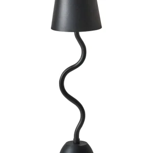Bulbo de Vidro Fosco Wireless Metálico Table Lamp Black VOUGA