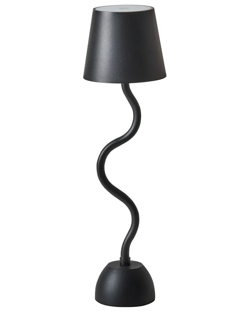 Bulbo de Vidro Fosco Wireless Metálico Table Lamp Black VOUGA