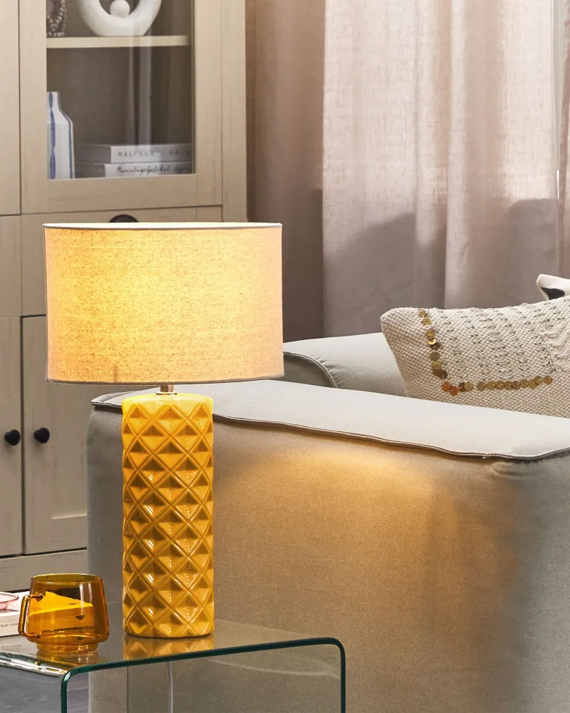 Ceramic Table Lamp Amarelo BALONNE