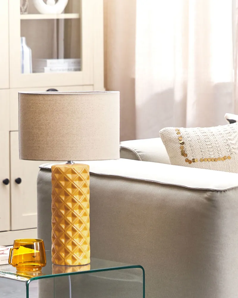 Ceramic Table Lamp Amarelo BALONNE