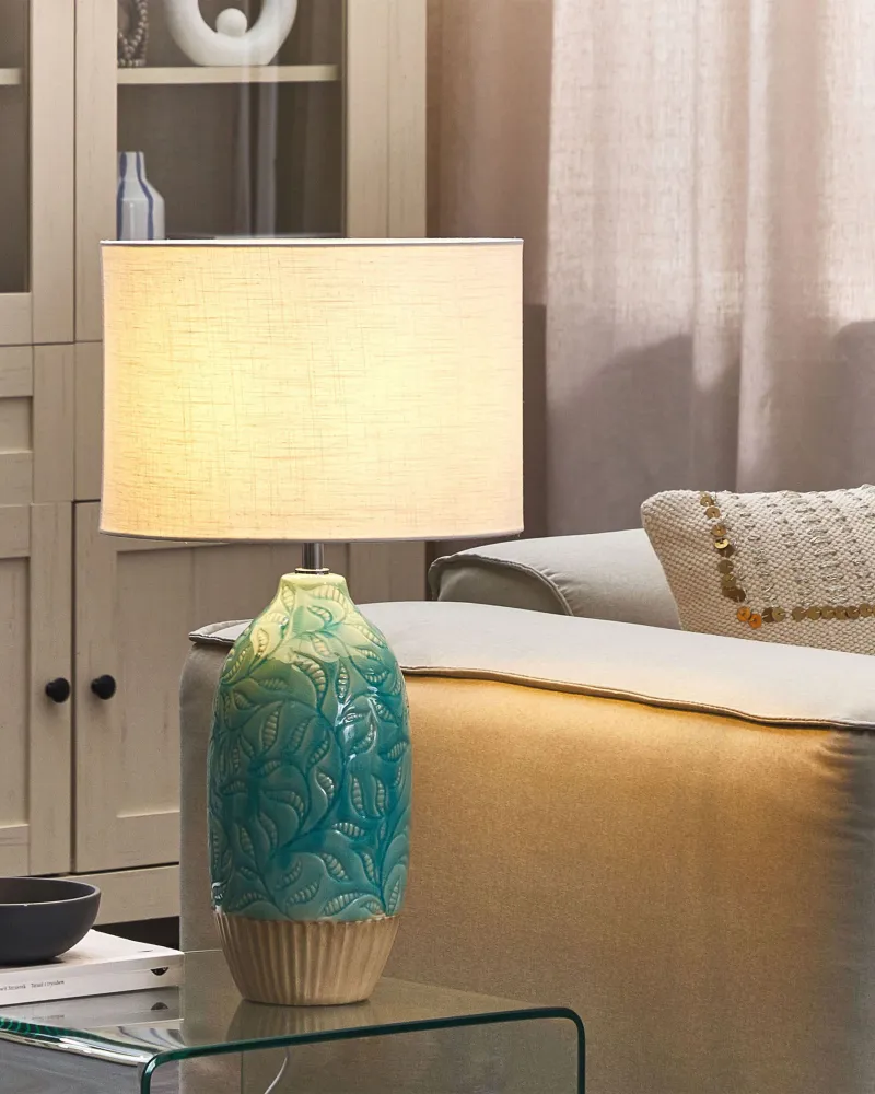 Ceramic Table Lamp Azul-turquesa ATABA