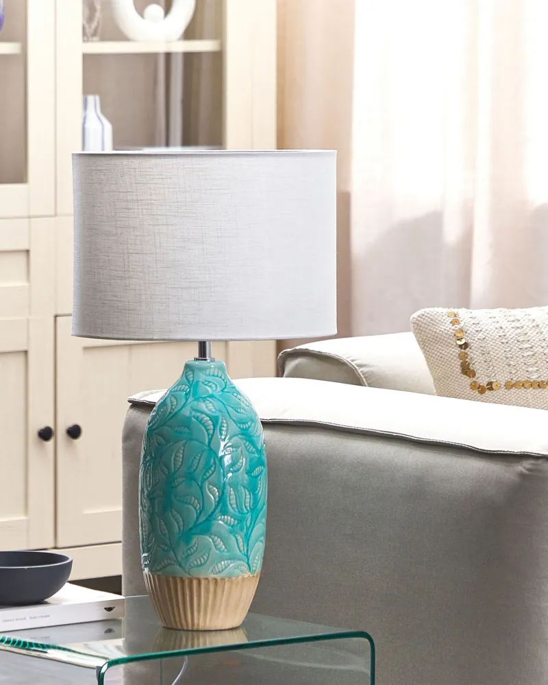 Ceramic Table Lamp Azul-turquesa ATABA