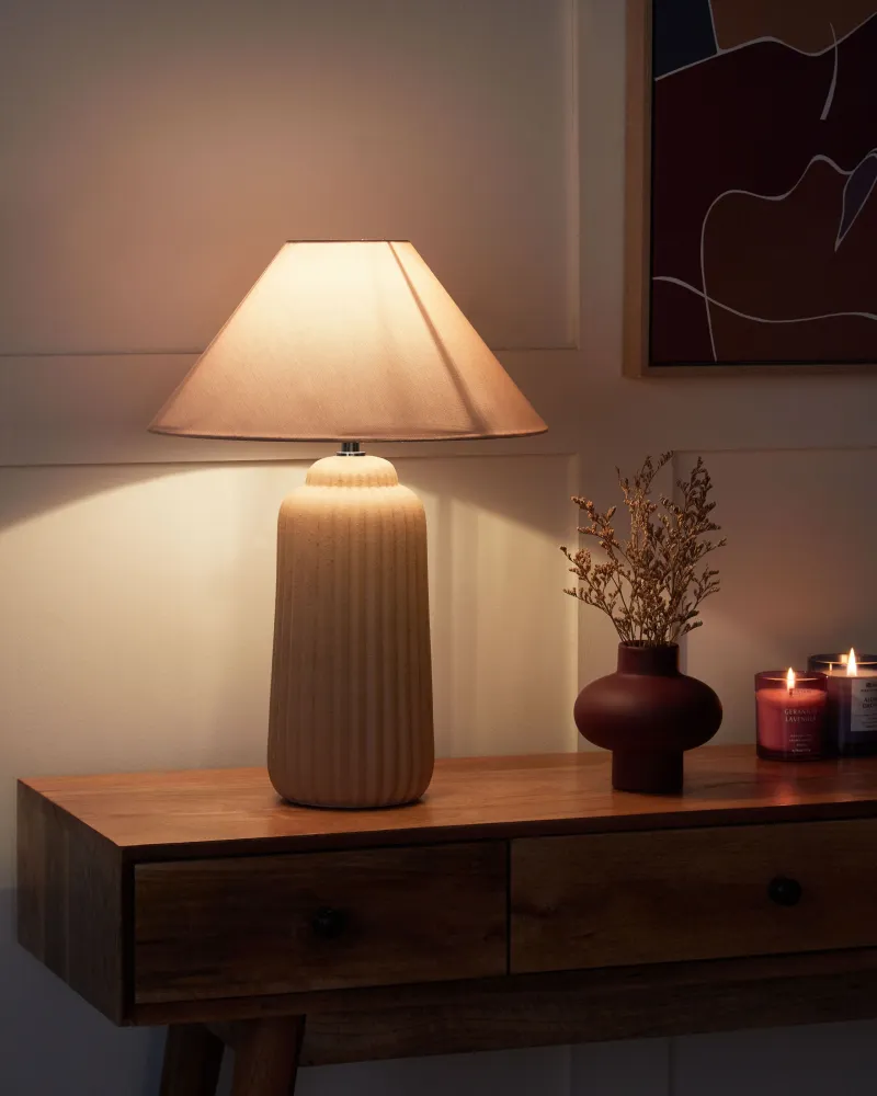Ceramic Table Lamp Bege claro NURIA