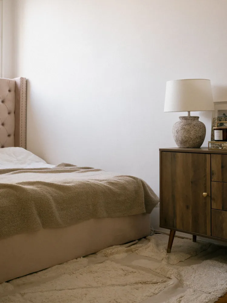 Ceramic Table Lamp Beige MAREB