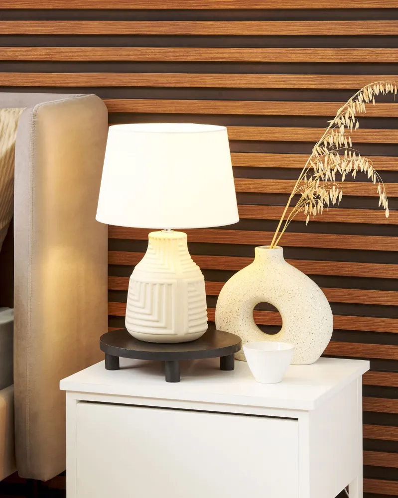 Ceramic Table Lamp Beige OZAMA