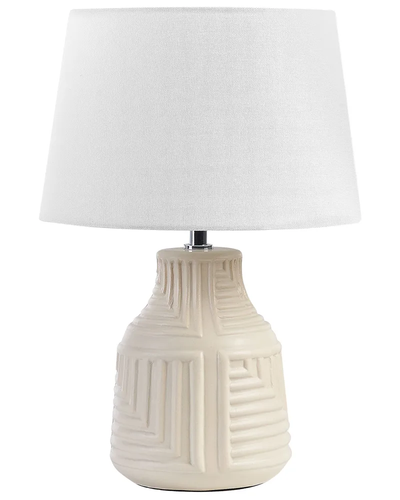 Ceramic Table Lamp Beige OZAMA