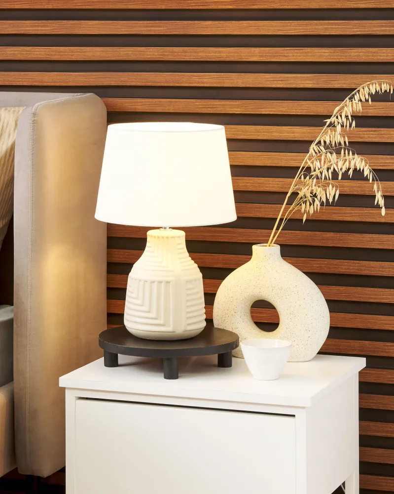 Ceramic Table Lamp Beige OZAMA