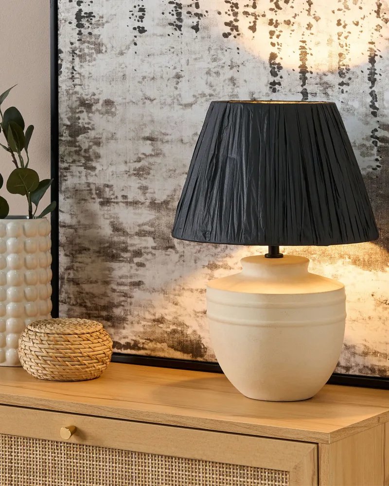 Ceramic Table Lamp Beige TIGRE