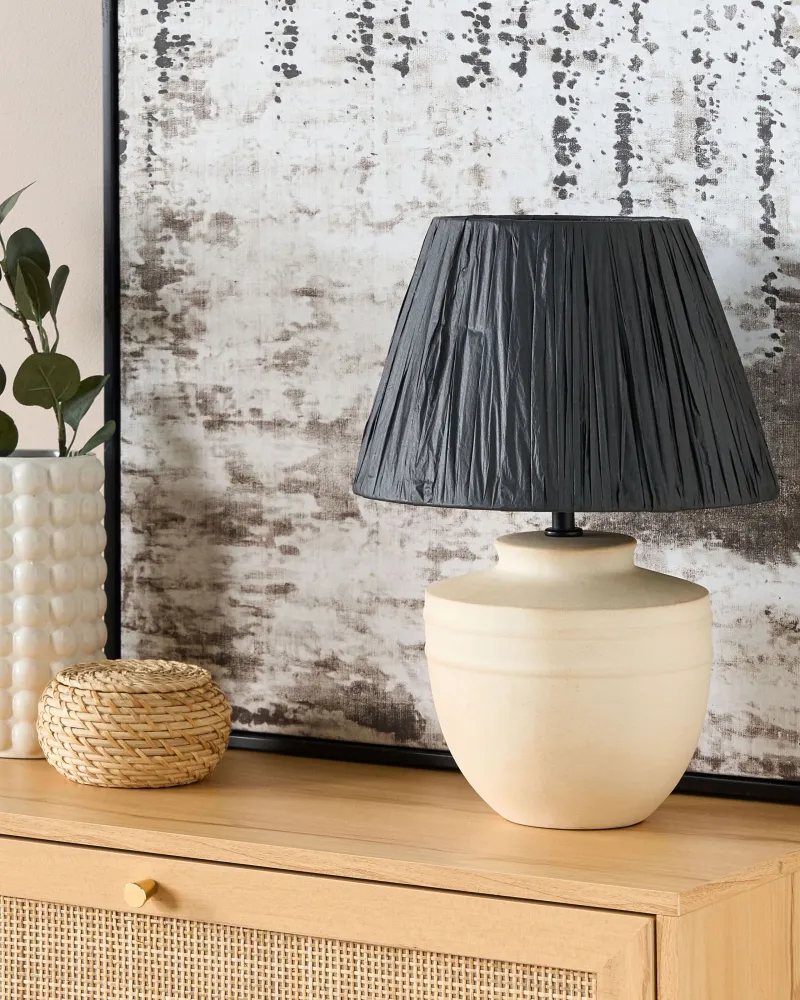 Ceramic Table Lamp Beige TIGRE